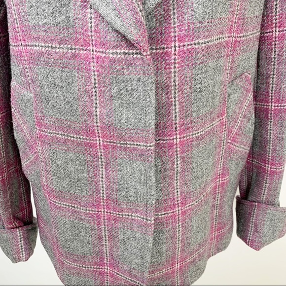 (4 for $20) TALBOTS Gray Wool Blend Blazer Sz 6 - Picture 6 of 7